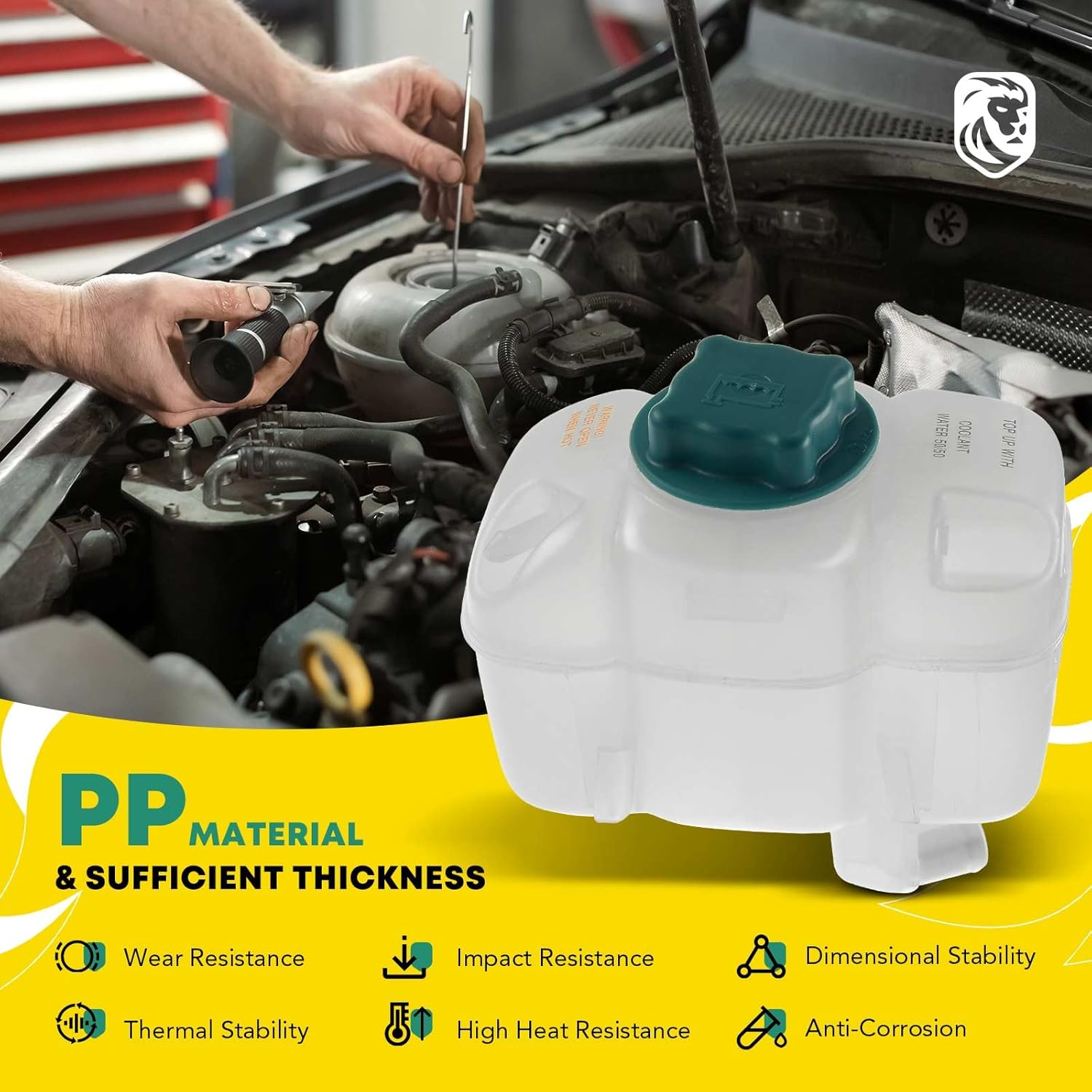 YHTAUTO Engine Coolant Recovery Overflow Reservoir Expansion Tank W/Pressurized Cap For Volvo S60 2001-2009 S80 V70 XC90 Replace for# 30741973