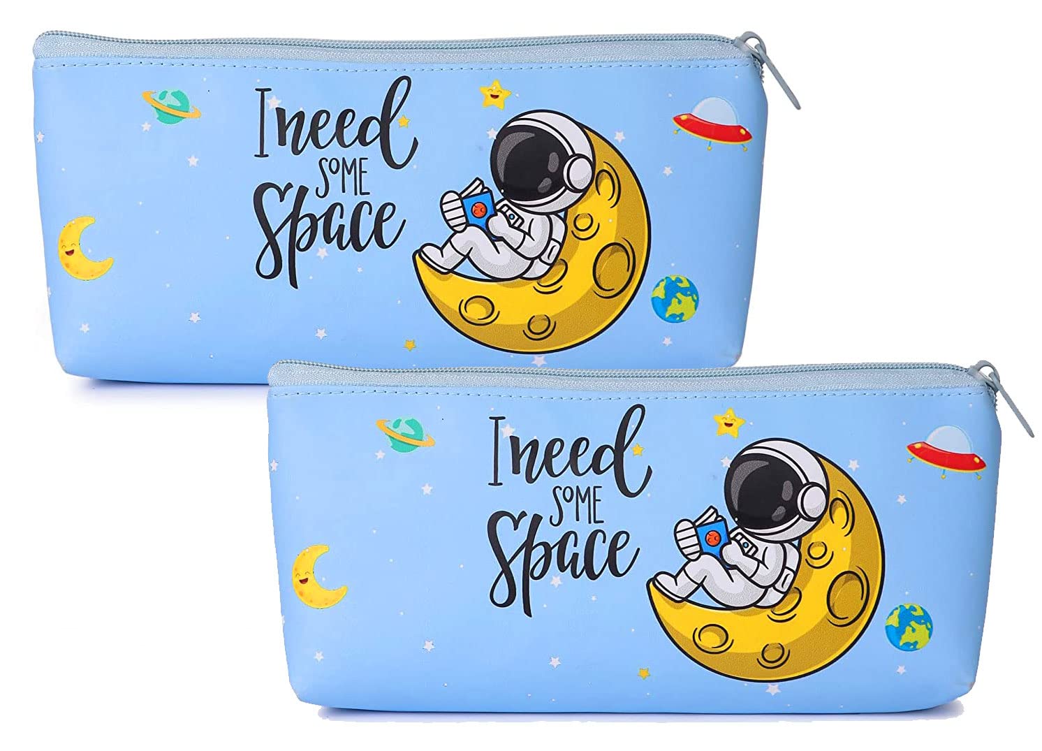 Neel® 1006-28 Astronaut Pencil Pouch Zipper Closer PU Latherate Space Pencil Case for Students Cute and Soft Pen, Pencil, Color Holder Stationery Storage Pouch Travel Pouch Multicolor (Pack FO 2) (B09TKL7ZLK) Amazon Price History, Amazon Price Tracker