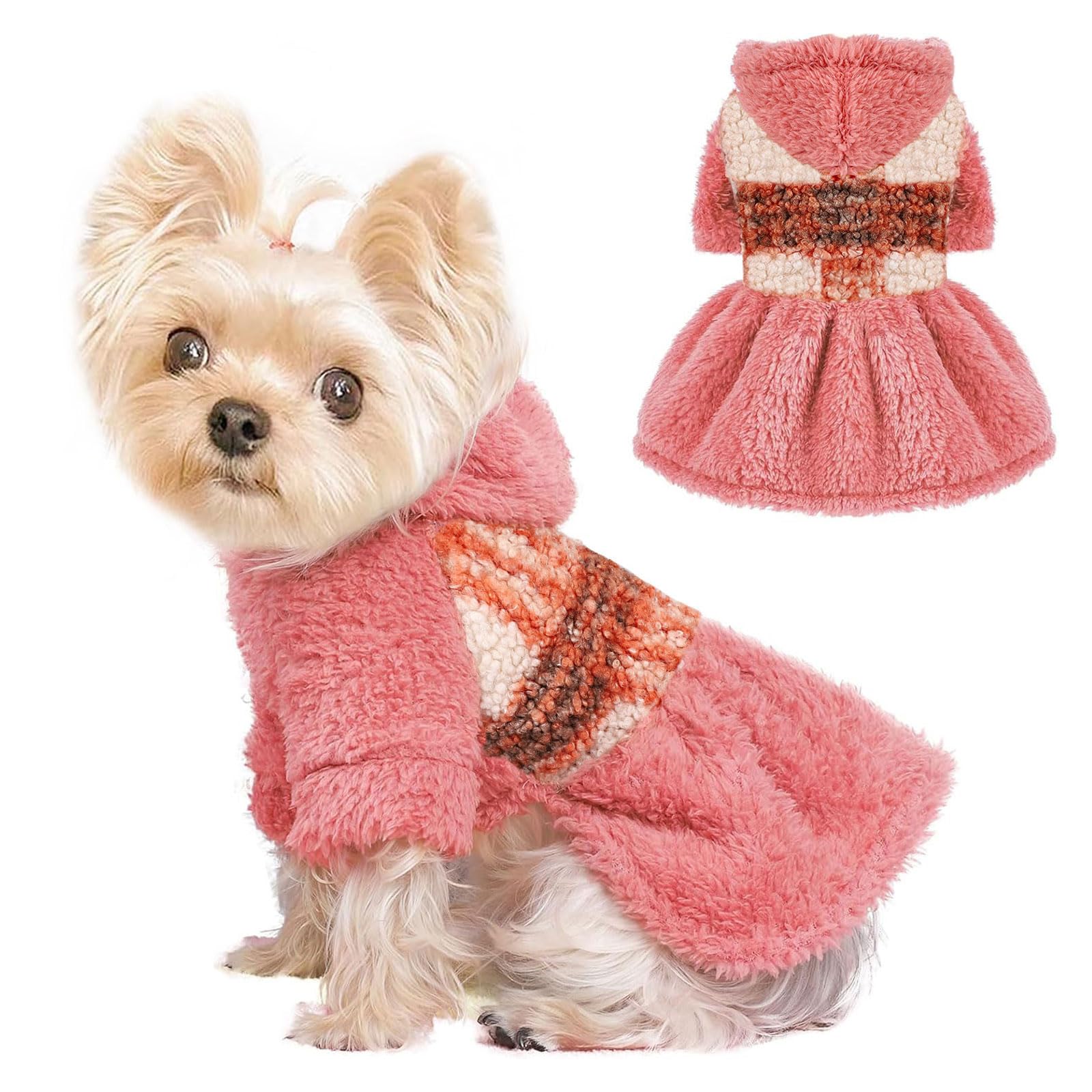 Pull à capuche pour chien d'excellente finition - Vêtement thermique yorkshire