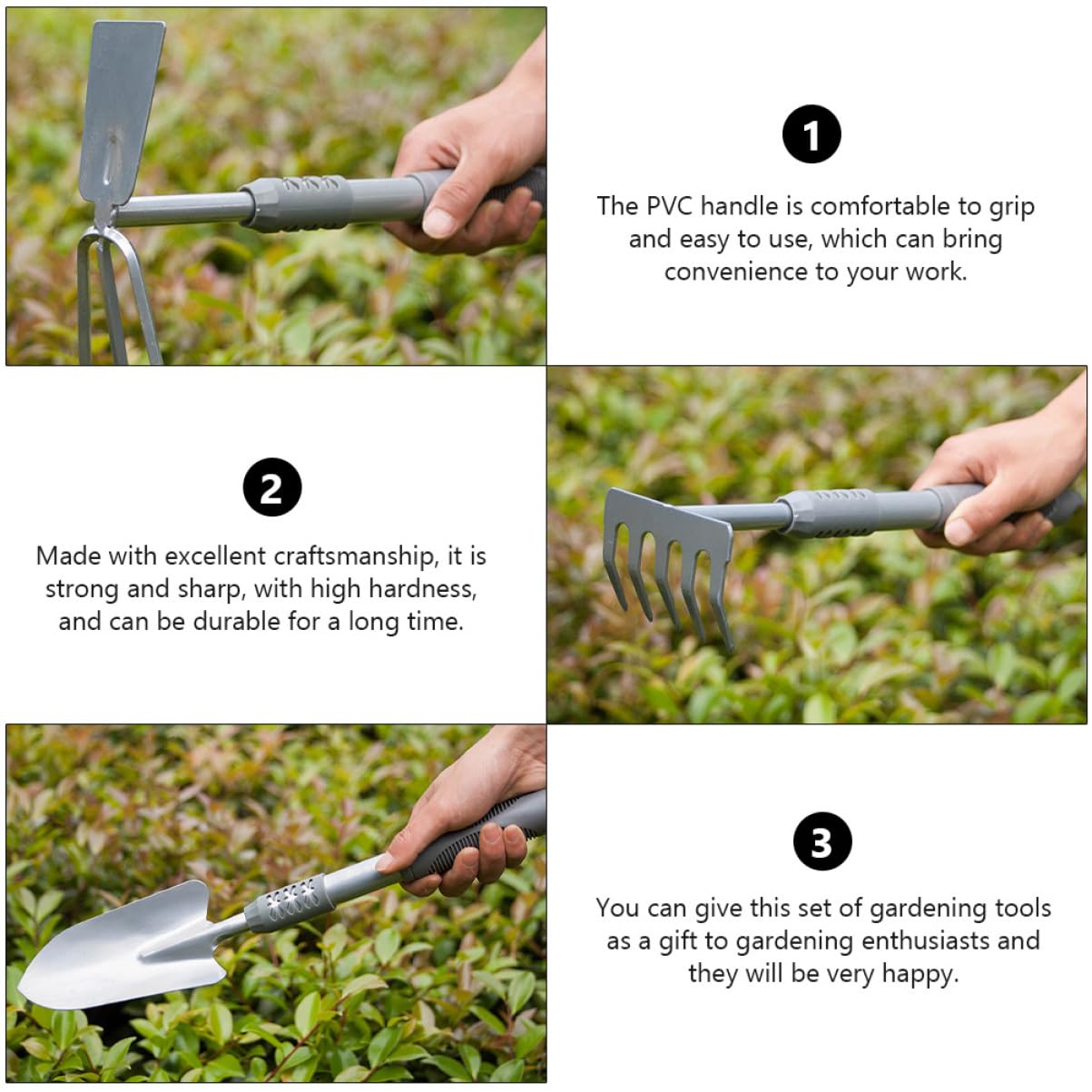 Milisten 1 Satz Gartenwerkzeug Set Teiliges Set mit Ergonomischem Griff Robustem für Graben und Pflanzen Blumenläden Rostfrei und Langlebig