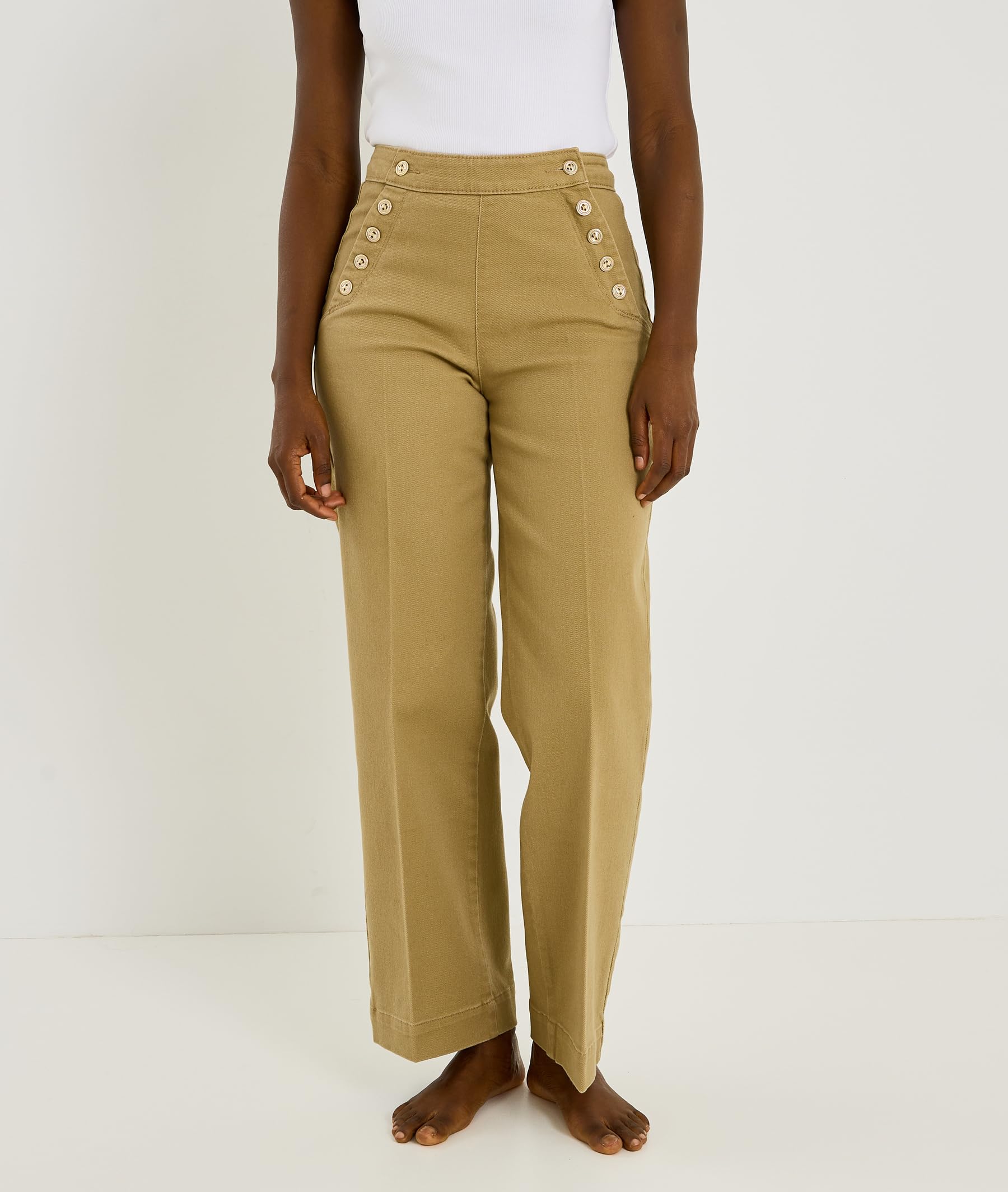 Grain de Malice Jean Flare à Pont Pompon F02 Femme