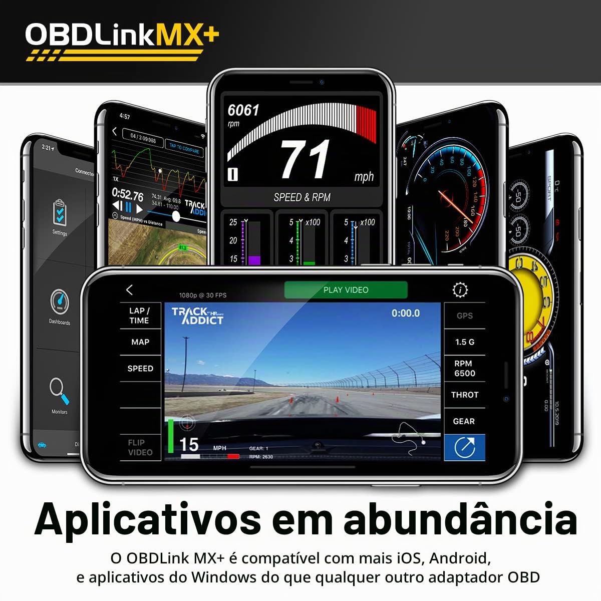 Scanner Bluetooth OBDLink MX+ OBD2 para iPhone, Android e Windows