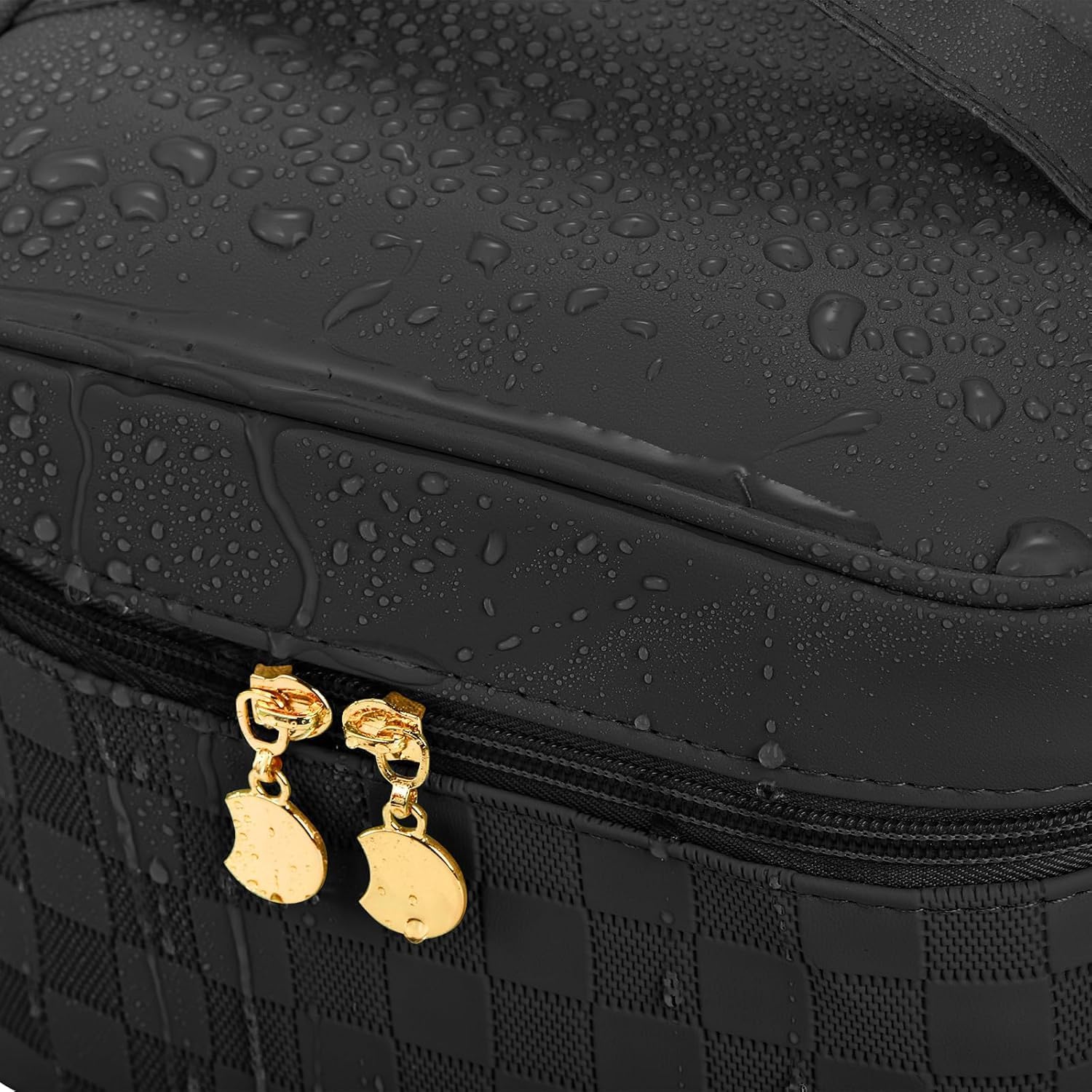 Makeup Bag 4 Pcs Waterproof Cosmetic Bag Set Portable Travel Cosmetic Bag Multifunction Organizer Storage Bag Toiletry Bag forWomen and Girls (BLACK2)