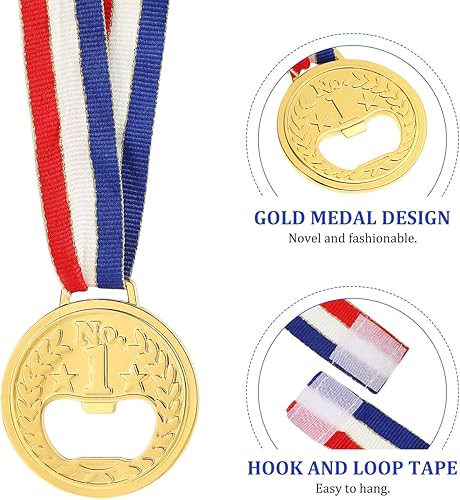 Miniatura 5 de Cabilock Abridor de botellas NO. 1, abridor de cerveza con medalla de oro, medallas de oro creativas, abridor de frascos, removedor de tapa de