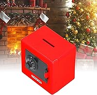 Vista 4 de Caja de ahorro de dinero, cerradura codificada Gran espacio seguro moneda bancos de efectivo para niños para uso diario (rojo)