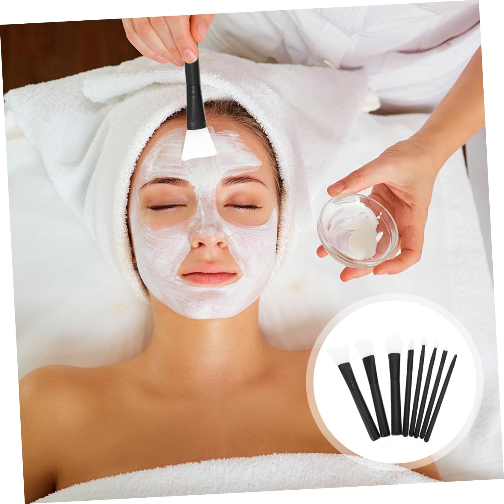 Housoutil 24pezzi Pennelli Silicone Per Maschera Viso Strumento Per Applicazione Di Maschere e Trattamenti Con Resistenza Alle Alte Temperature e Facile Pulizia Per La Della e Make-up