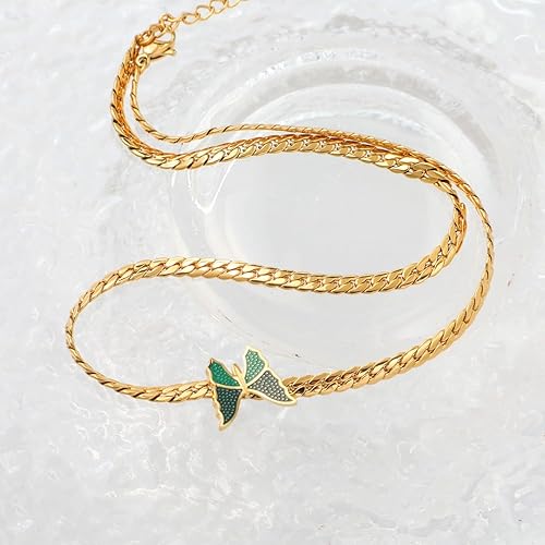 Miniatura 7 de Gold Butterfly Choker Necklace for Women Dainty 14" Stainless Steel Chain Party Jewelry Gifts
