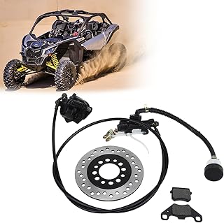 Go Kart Hydraulic Rear Disc Brake Caliper System, Go Kart Brake Kit for 50cc 110cc 125cc 150cc 200cc 250cc Dirt Bike Quad ATV Go Kart, Go Kart Brakes, Includes Brake Pads, Brakes,