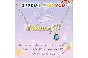 Personalized Name Necklace for Girls: Custom Name Necklace Nameplate Chain Necklace for Baby, Toddler