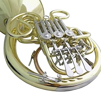 Amazon | 103 スタイルダブルフレンチホーン楽器 4 バルブ分割