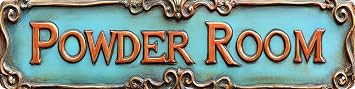 Kexle Vintage Metal Wall Decor Sign "POWDER ROOM" 4 x 16 inches Retro Tin Sign for Home, Bar, Bathroom, Bedroom, Man Cave