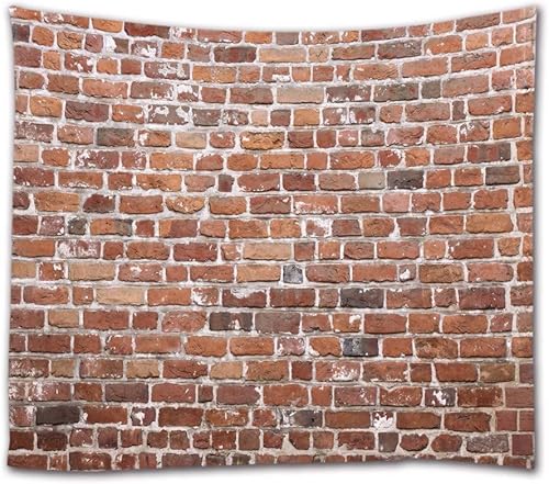 A.Monamour Mural de pared de ladrillo rojo vintage de ladrillo rojo, fondo abstracto, bohemio, hippie mandala, tapiz para colgar en la pared,