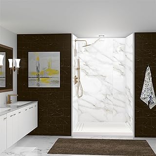 Transolid TWKE603696-KI80G Titan 60-in x 36-in x 96-in Eco Shower Wall Kit, Summit Gold (Glossy)