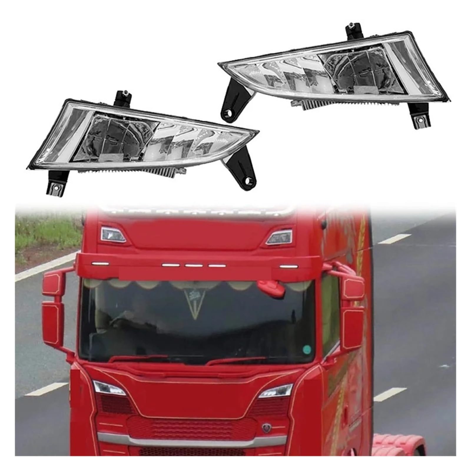 Lámpara Conjunto 1 Lámpara LED Delantera Para Camión ParaScania R650, S730 Y S500. Para Scania Serie S, Serie R. Faro Delantero LED OEM 2552712 Y 2552711. Faros Trabajo(RIGHT PLUG)