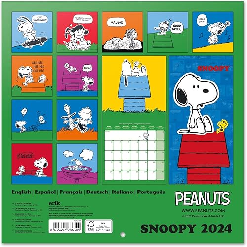 Miniatura 2 de Calendario de pared Erik Peanuts Snoopy 11.8x11.8 in (2024)