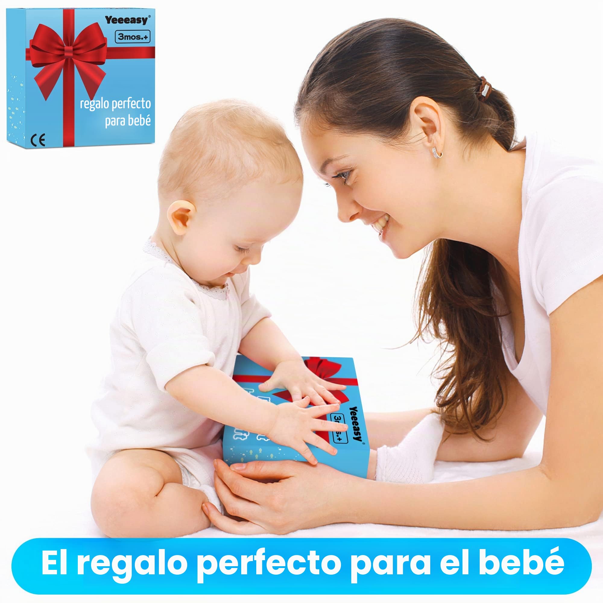 Yeeeasy Alfombrilla de agua para el tiempo de barriga, inflable para bebés, bebés y niños pequeños de 3 a 12 meses, promueve el desarrollo, juguetes para regalos para bebés