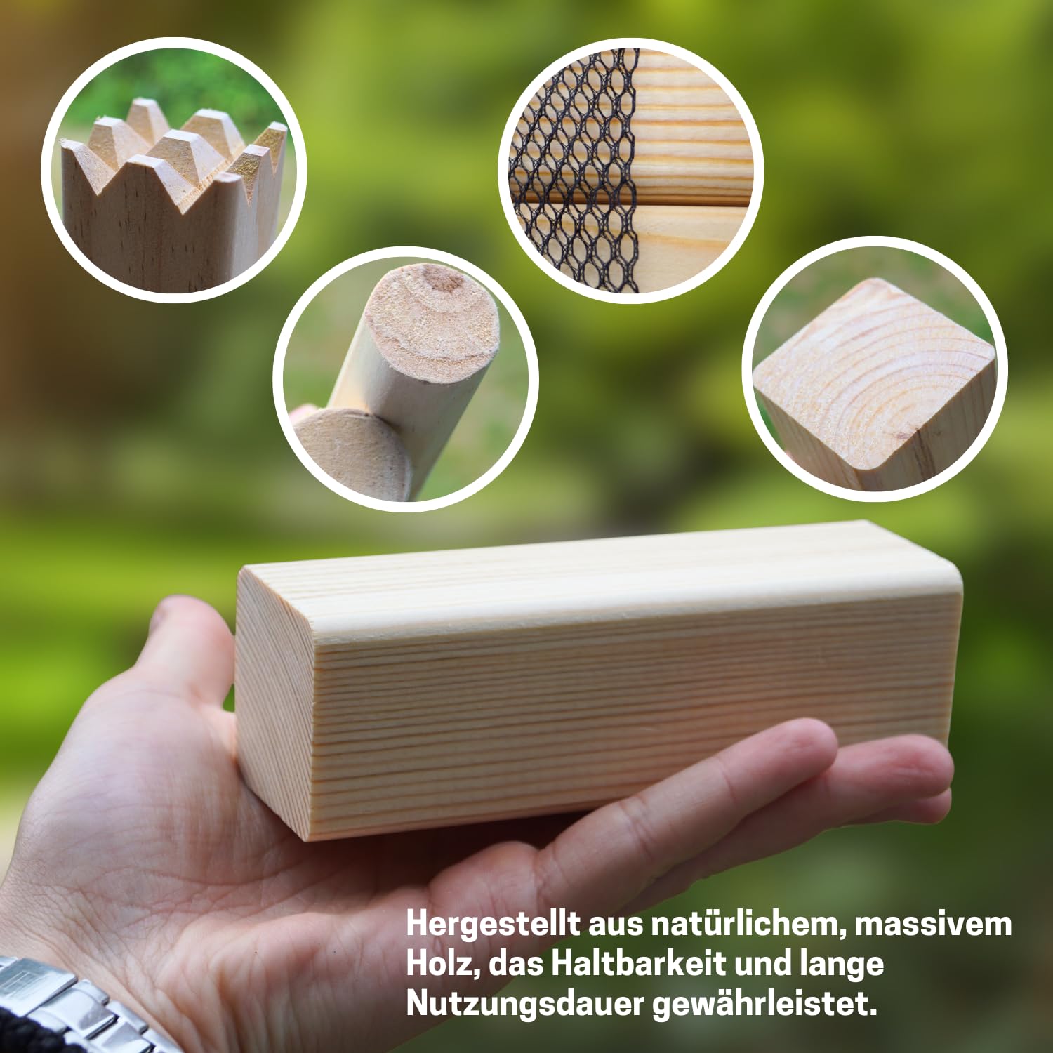 Best Sporting Nordmann-Schach Reise-Set | Kubb Spiel für Erwachsene & Kinder | Outdoor Wurfspiel aus Holz | Gesellschaftsspiel für Draußen | Kompaktes Holzspiel mit Tragetasche