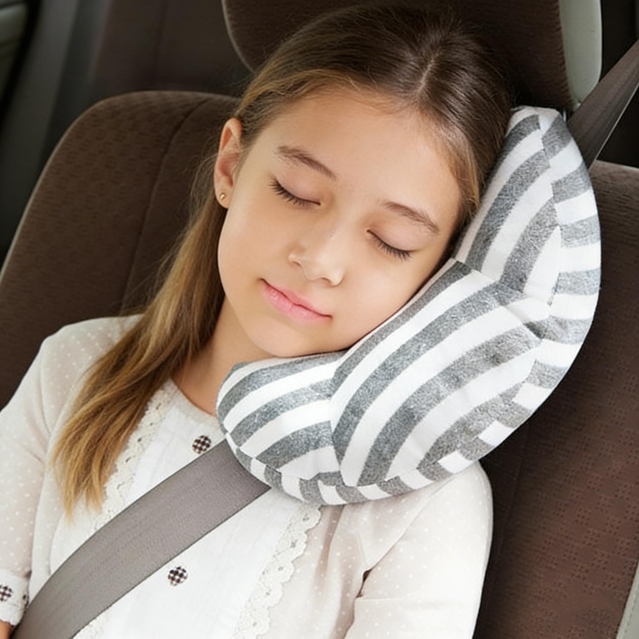 Coussin de Ceinture de Sécurité pour Enfants Ceinture de Sécurité Confortable Appuie Tête Voiture Bébé Protection Siège Auto Oreiller de Voiture pour Enfants Coussin de Nuque de Voyage