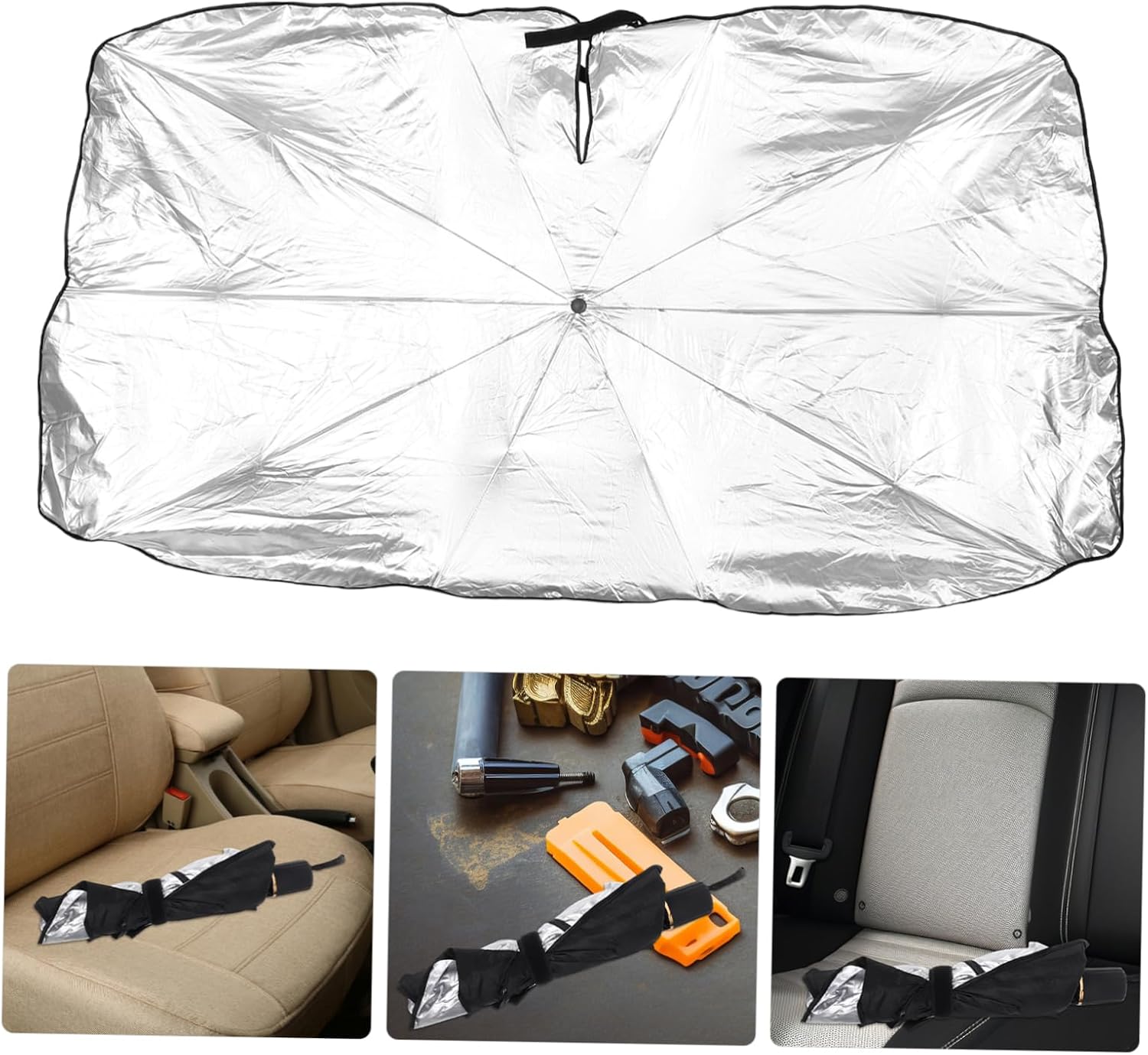 Hemobllo Car Windshield Sunshade Umbrella Foldable and Portable Uv for Cars Suvs and Trucks Easy Setup and Storage Heat Insulation and Sun