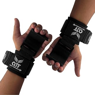 Weight Lifting Barbell Hooks Lifting Heavy Duty Deadlift Wrist Straps Men and Women Pull Ups Powerlifting and Gym Workouts grips