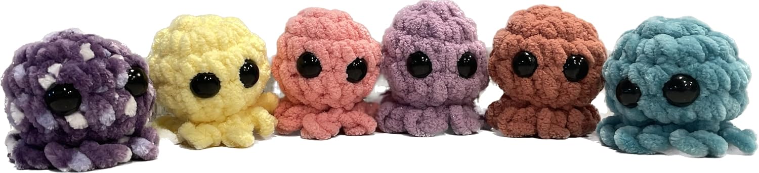 Octopus Amigurumi/Plush Toy/Crochet Toys (Pink, Baby 3")