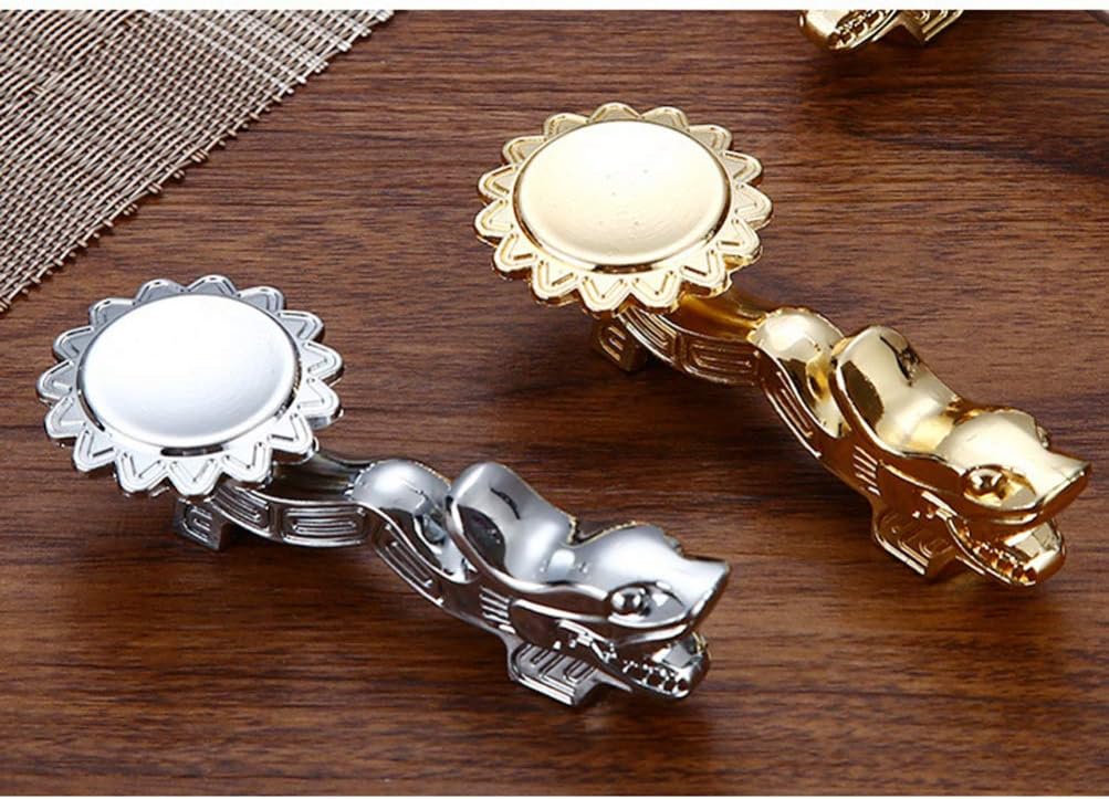 UPKOCH 2pcs Vintage Chopsticks Rests Dragon Head Design Dinner Spoon Stands Knife Fork Holders (Golden)