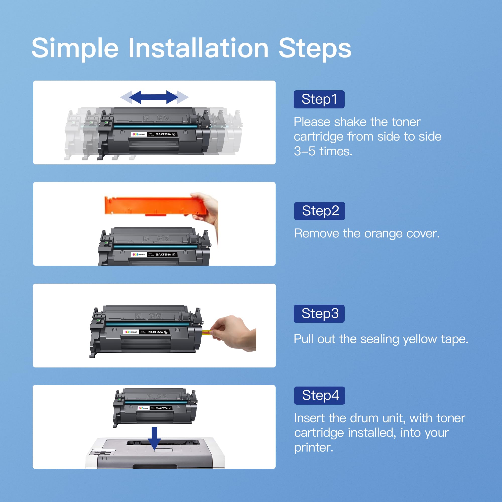 GPC Image 59A Con Chip Cartucce di Toner Compatibili per HP 59A CF259A 59X per LaserJet Pro MFP M428 M428fdw M428dw M428fdn M428m (Nero, 1-Pack)