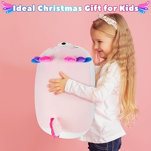 Miniatura 45 de Juguete de peluche de dragón negro de 16 pulgadas, animales de peluche geniales de dragón gigante, bonita almohada de dragón negro para abrazar