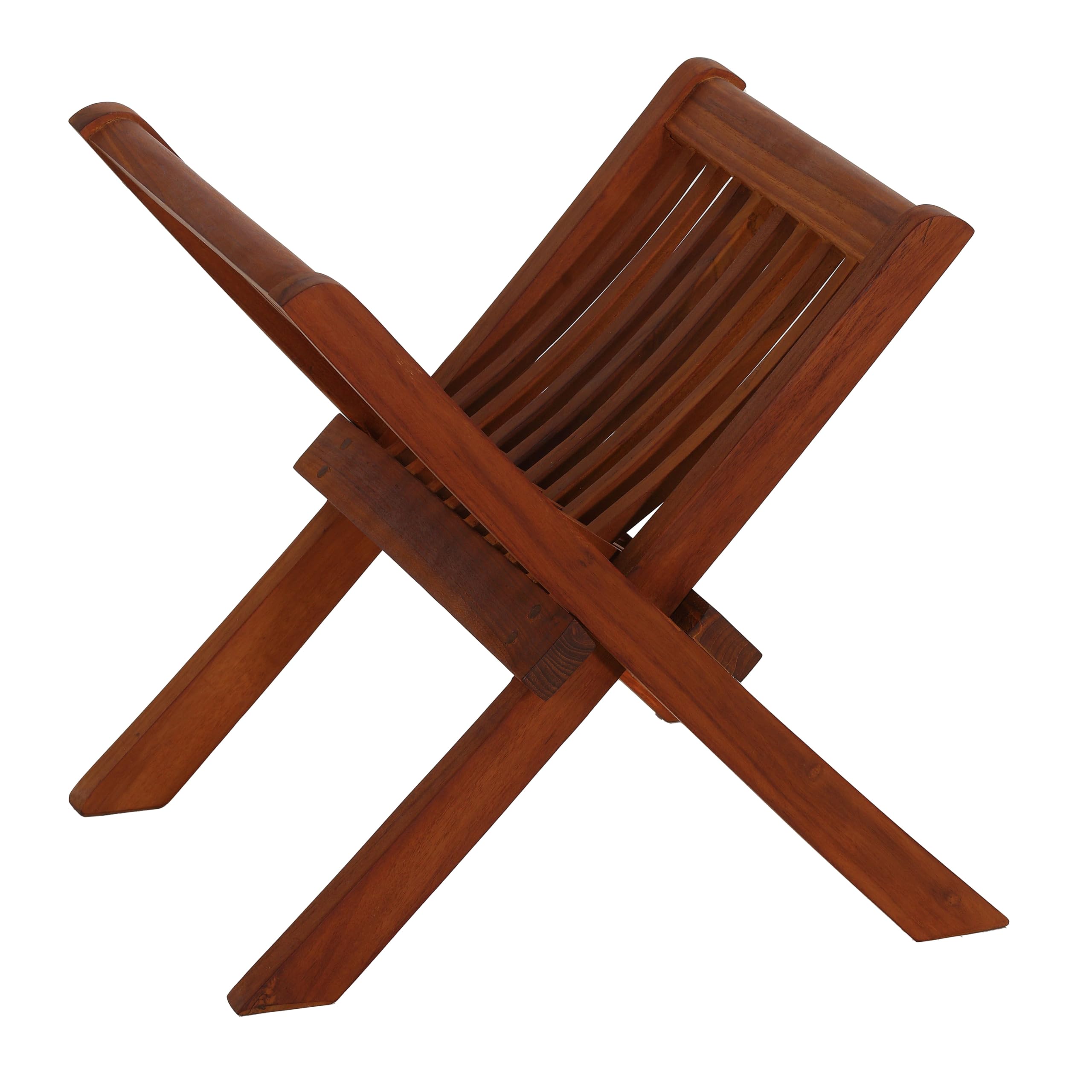 Bare Decor Avie Teak Outdoor Magazine/Towel Rack