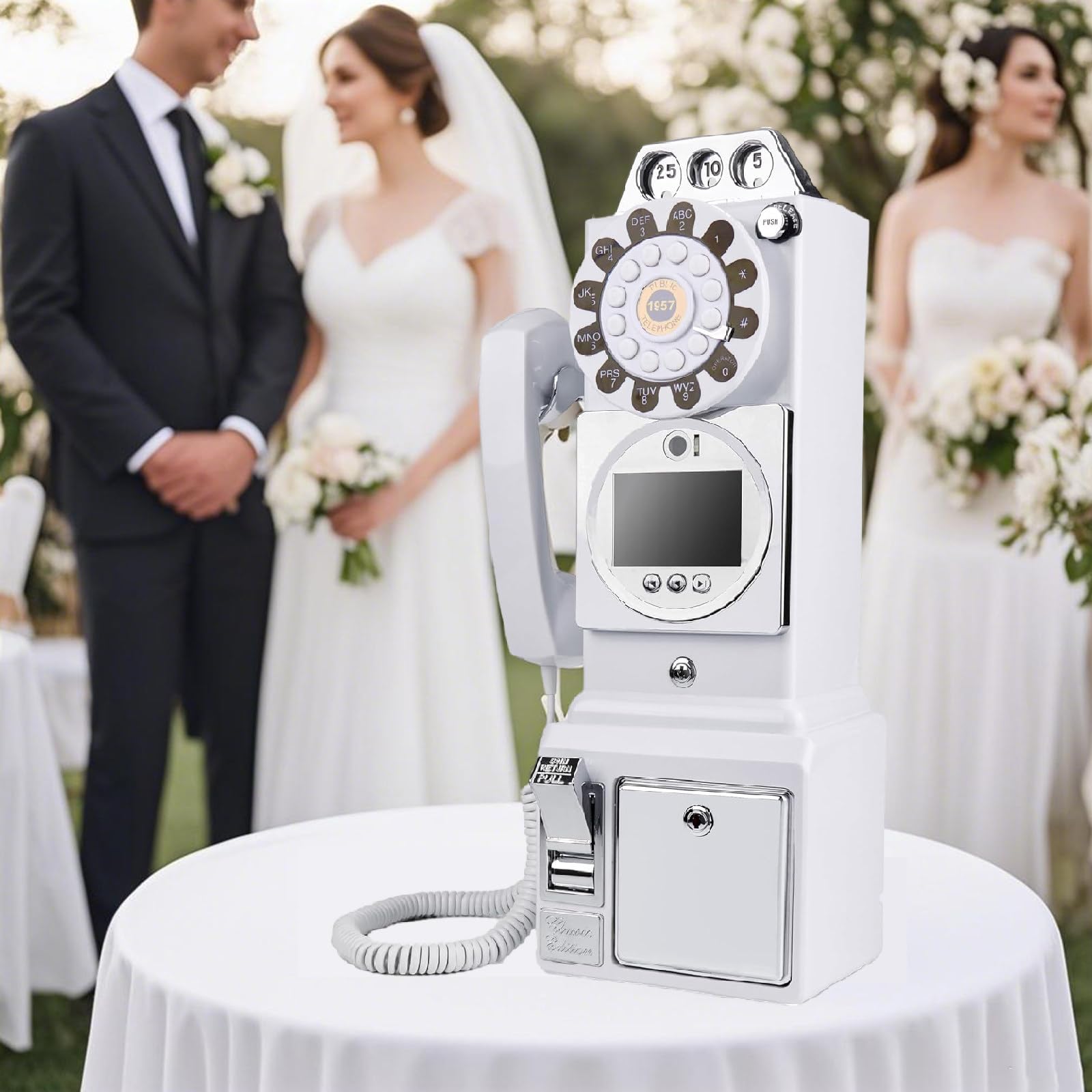 SENJINGHUA Video Audio Guest Book, Wedding Phone Customized Video Messages, Record Preserve Your Special Occasions, Perfect for a Variety of Memorable Party Occasions,64G