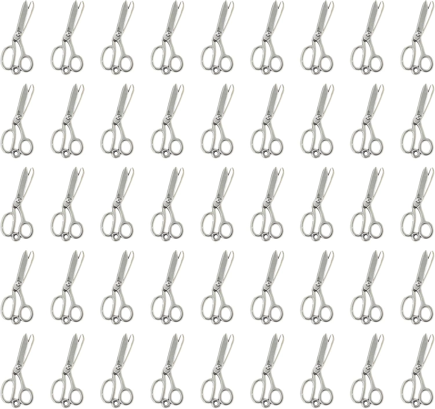 48PCS Antique Silver Wolf Theme Alloy Charms, 6 Styles Animal Alloy Charms, Wolf Metal Pendants for DIY Jewelry Making