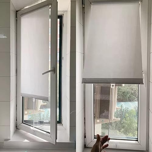 Miniatura 4 de Persianas enrollables opacas sin taladrar, cortinas de balcón con ventosas, persianas temporales, 3045506528.3 in de ancho, retráctiles, para