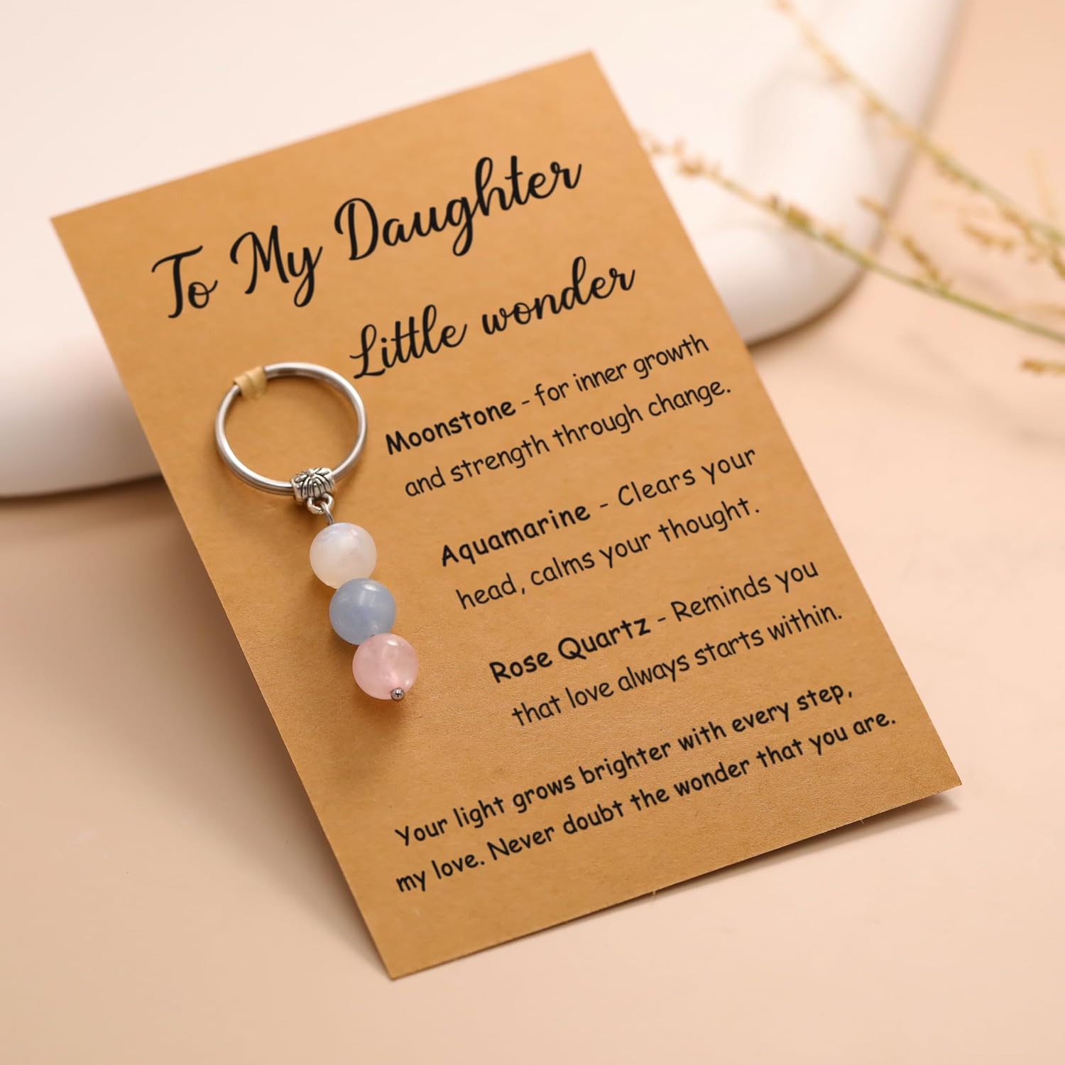 PRCOLUX Natural Healing Crystal Keychain Gifts for Women, Best Friend, Mom, Aunt, Wife Birthday Christmas Graduation Gifts