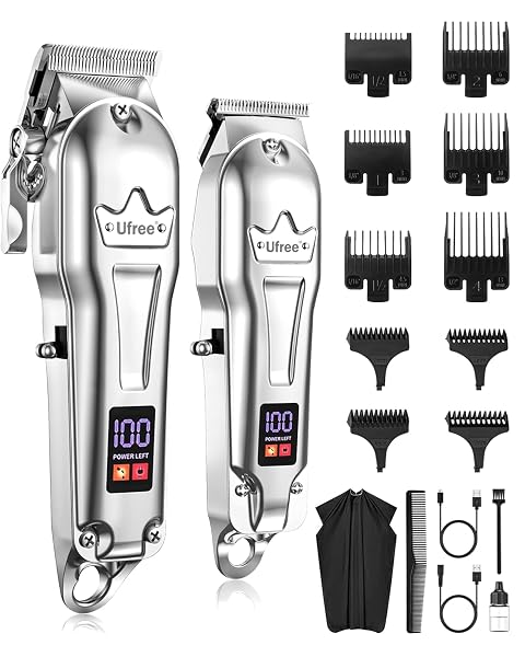 Ufree Professional Hair Clippers +Hair & Beard Trimmer Kit, Barber Clippers Professional Sets, Hair Clippers for Men Wom