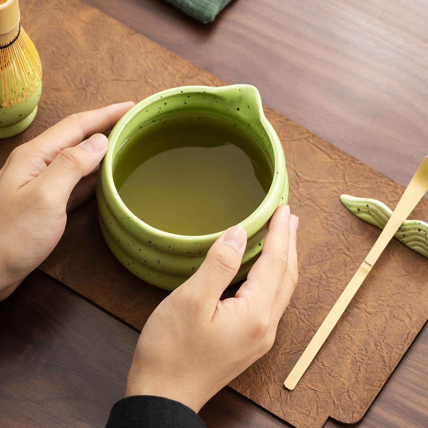 7-teiliges Matcha-Set – Mit Schale, Schneebesen, Schaufel, Sieb & Mehr Für Perfekten Matcha-Genuss