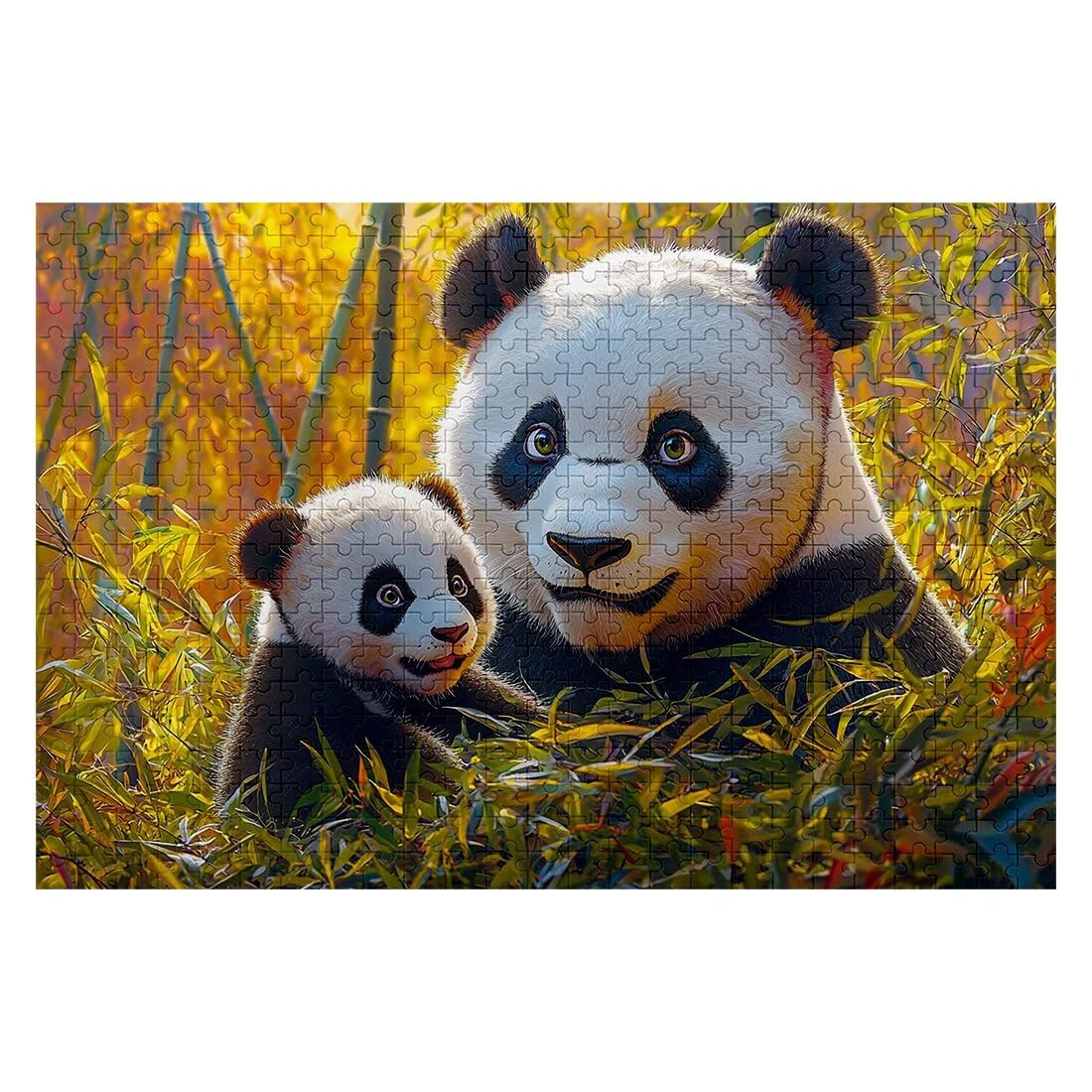 Puzzle roślinne dla dorosłych, 1500 elementów, dla dorosłych, panda, 87 x 57 cm, klasyczne gry edukacyjne, dekompresja, wymagająca gra dla rodzin, piękna dekoracja domu, prezenty dla mężczyzn, kobiet