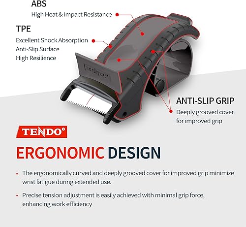 Vista 20 de Dispensador de cinta de envío resistente: TENDO° Premium Line - Dispensador de piezas maestras de 2 pulgadas reutilizable, reemplazable y ecológico