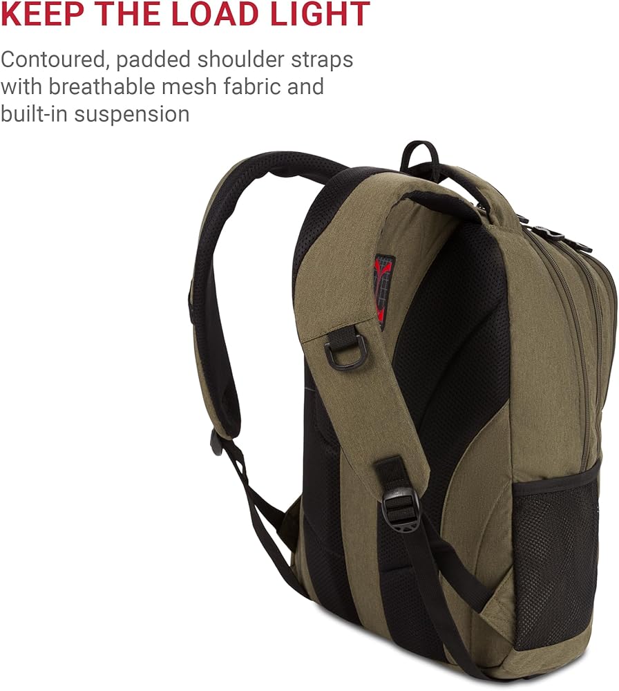 Amazon.com: SwissGear 5505 Cecil 16” Laptop Backpack Olive – Daily