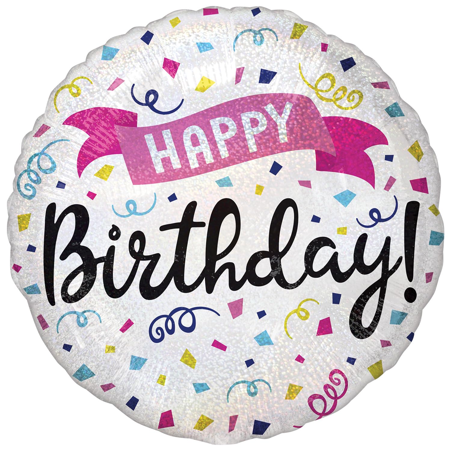 Amscan Palloncino in foil Happy Birthday a pois lucidi - vuoto