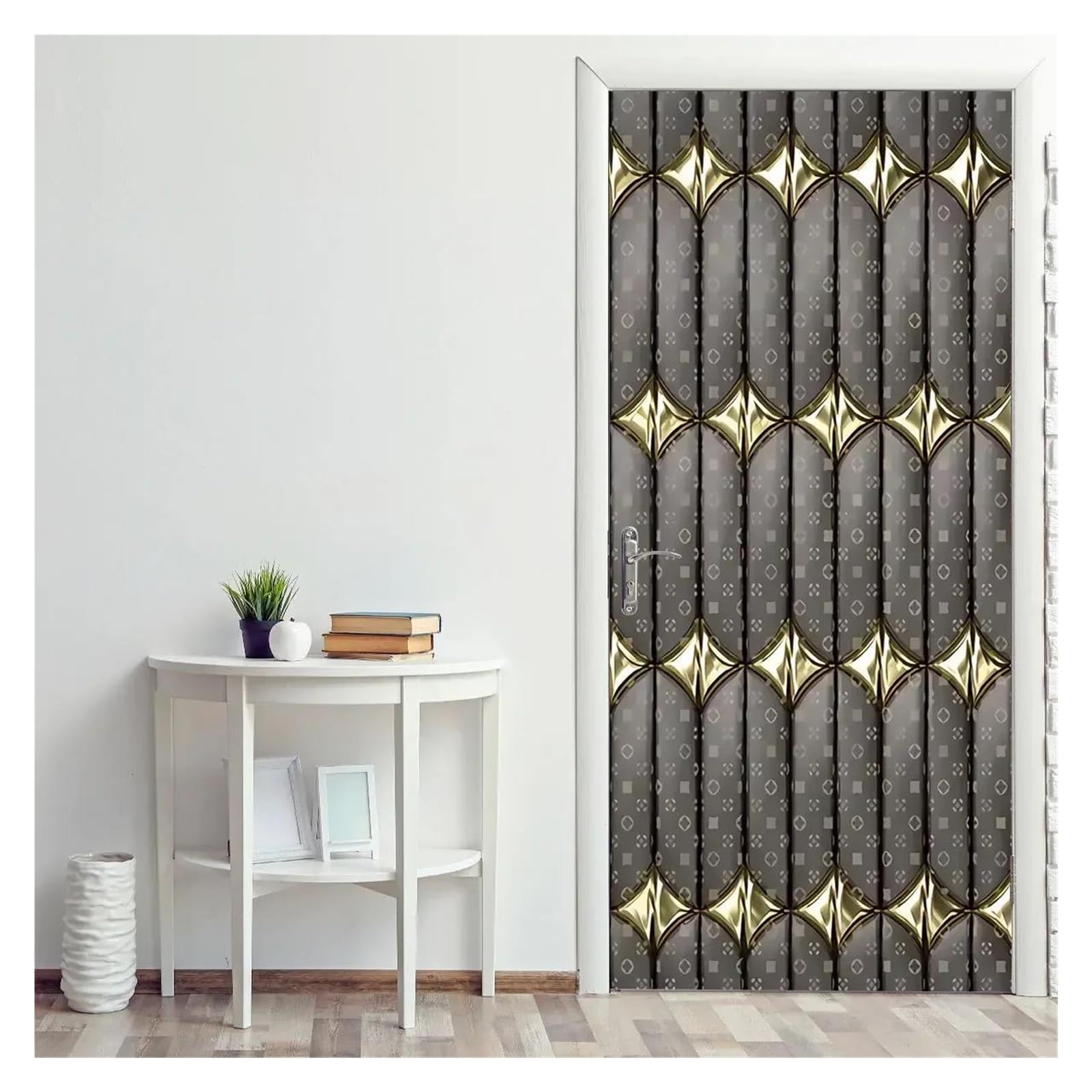 Art spatial moderne hippies sticker nid d'abeille 3D autocollants de porte et mur 40x120cm
