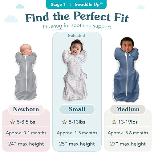 Miniatura 3 de Love to Dream Swaddle UP - Gorros felices cálidos de 2.5 TOG, blancos, S, 8-13 libras, sueño dramáticamente mejor, permite que el bebé duerma en la