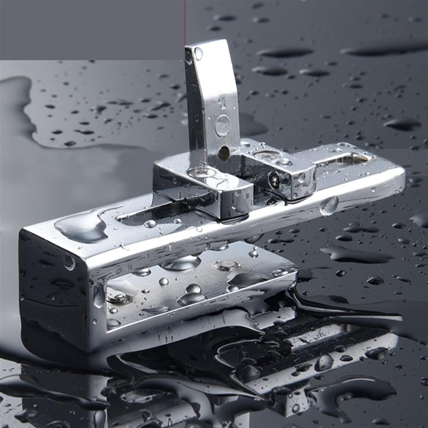 Bathroom Sliding Door Lock for Home Shower Room Balcony Accessories No Drilling Require MS51 (Color : Black)