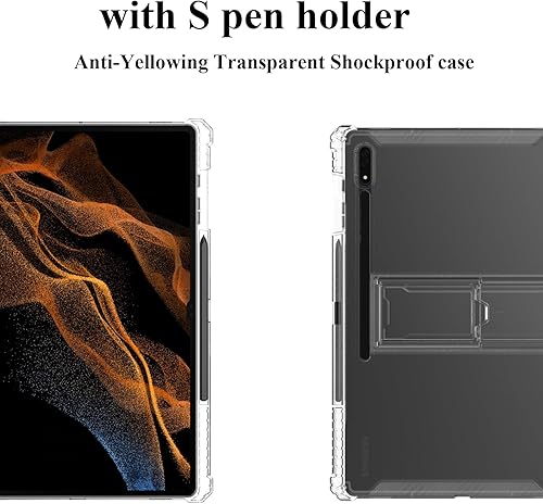 Miniatura 7 de Funda transparente con soporte trasero para tableta Samsung Galaxy Tab S9 de 11 pulgadas (versión 2023) (SM-X710X716BX718U) con soporte para S Pen y