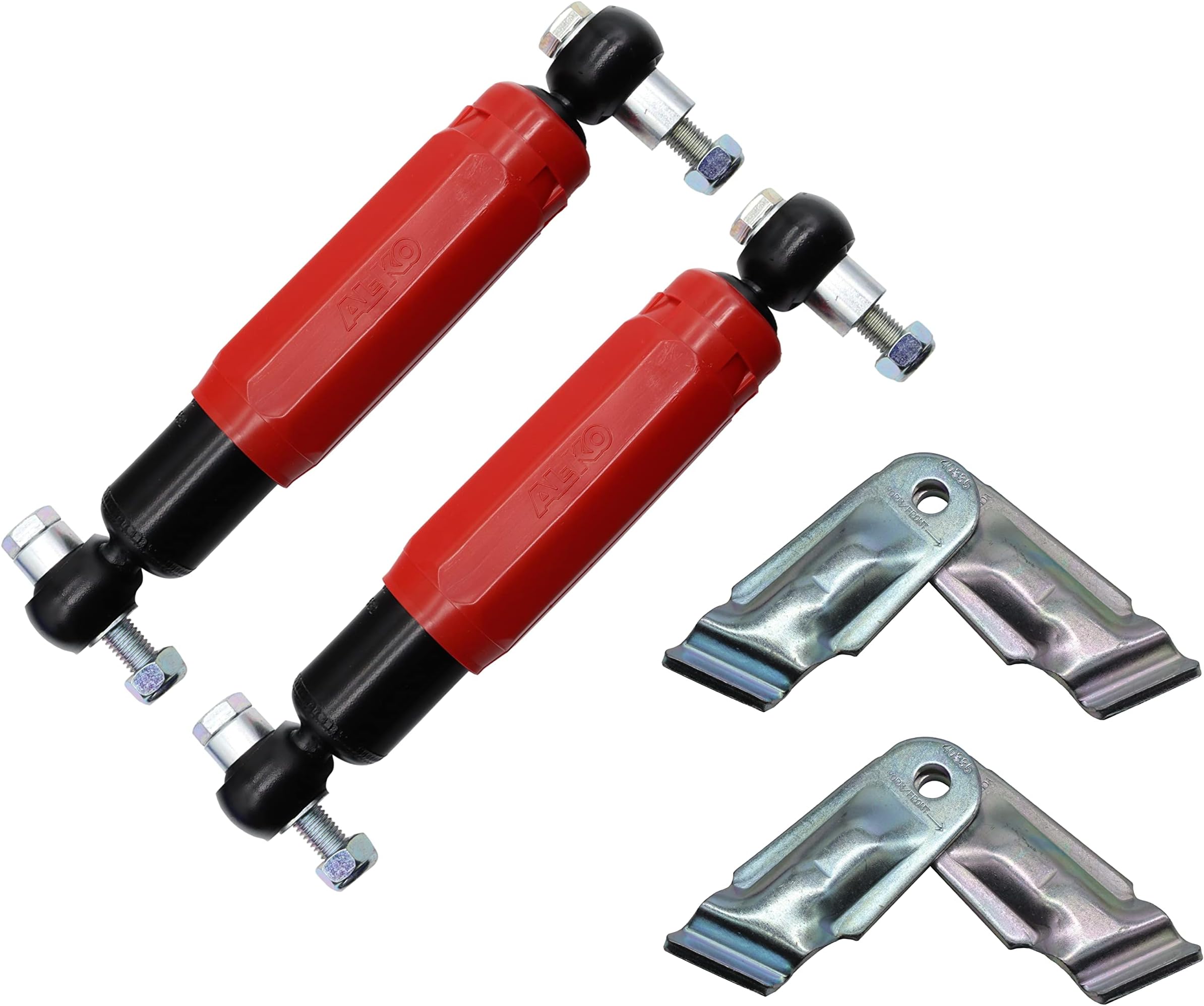 AL-KO Octagon Plus Red Shock Absorber 244.086 for Trailer Including Holder, Red, 255mm Compressed, 380mm Extended