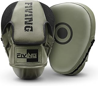 Boxing Pads for Men&comma; Women&comma; & Kids&comma; Leather Focus Mitts for Martial Arts&comma; Boxing Training&comma; Curved Punch Mitts for Karate&comma; Kickboxing&comma;Muay Thai&comma; Taekwondo