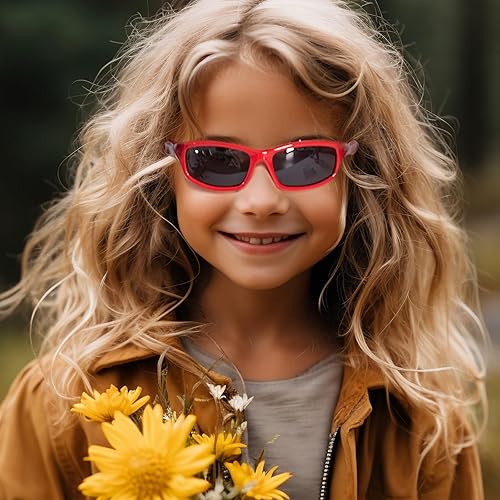 Miniatura 2 de DUCO K006 - Gafas de sol polarizadas deportivas para niños y niñas, gafas de sol de béisbol para niños, protección UV de 6 a 10 años