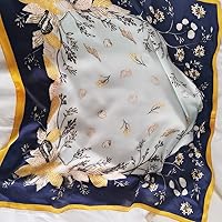 Vista 72 de FONYVE - Pañuelo de satén sedoso de tamaño mediano para mujer, cuadrado, 27.5 x 27.5 pulgadas