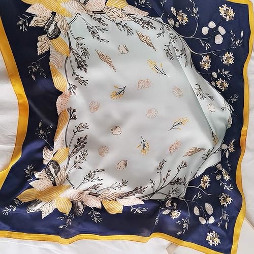 Miniatura 72 de FONYVE - Pañuelo de satén sedoso de tamaño mediano para mujer, cuadrado, 27.5 x 27.5 pulgadas