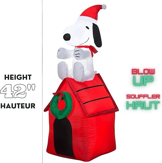 Christmas Inflatable Snoopy & Woodstock, 48-In.