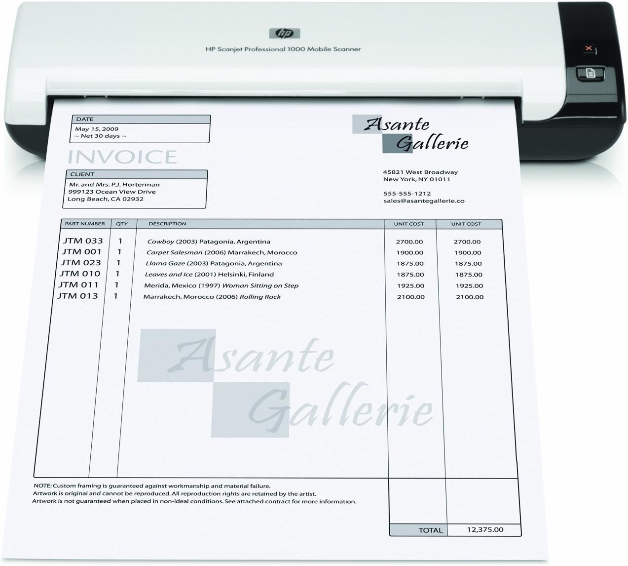 HP Scanjet Professional 1000 Mobile Scanner, (L2722A) (Renewed)